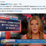 福克斯女主播Trish Regan下战书，央视女主播刘欣应战 : 下周三晚上8点！