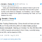 川普震怒！发推对中国产品加税到30%