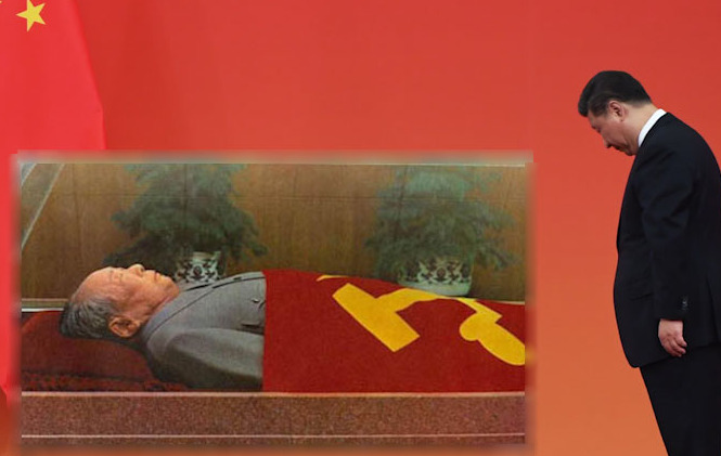 习近平向毛泽东鞠躬