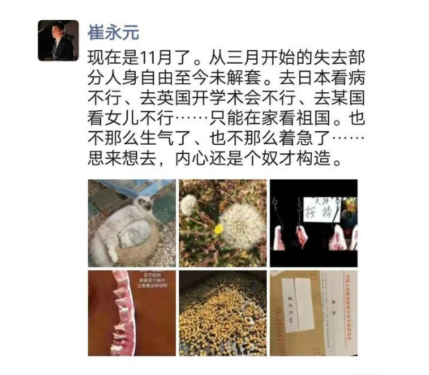 崔永元处于被软禁状态