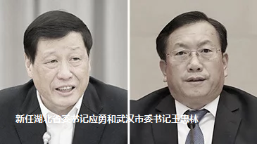 新任湖北省委书记应勇和武汉市委书记王忠林