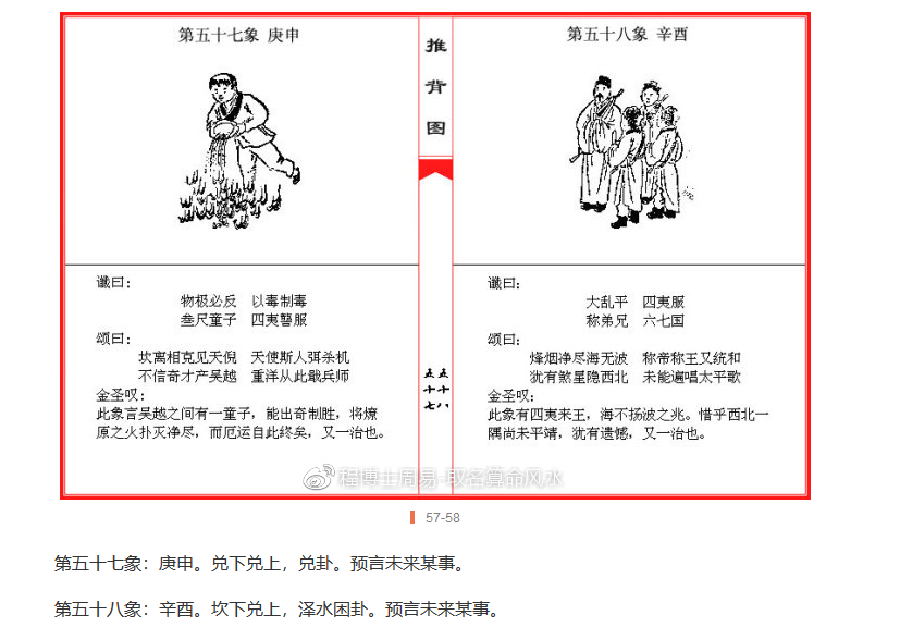 推背图57象，推背图58象