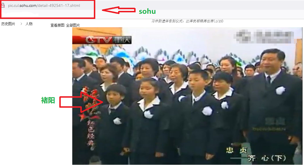 褚阳习明泽参加习仲勋追悼会