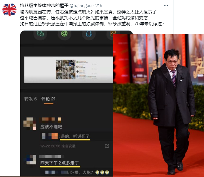 任志强被习近平定点清除，曾骂习近平是小丑