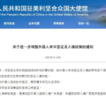 入境中国10年签证3月15日起恢复使用