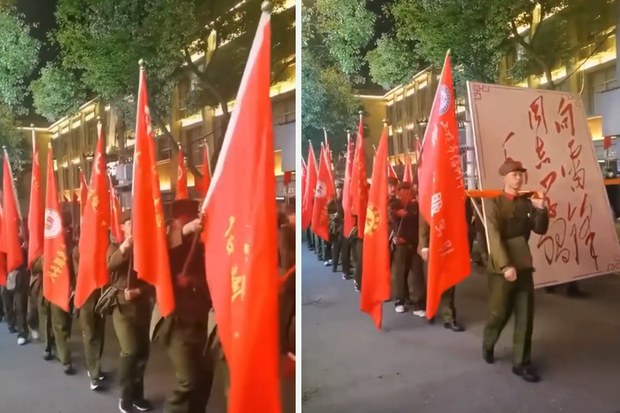 江西省委书记向习近平表中心；街头现大量&ldquo;红卫兵&rdquo;，游行跳&ldquo;忠字舞&rdquo;