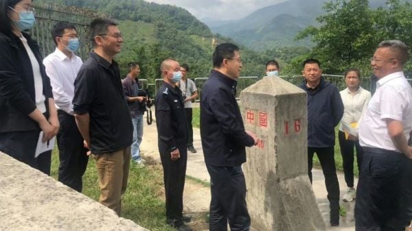 赵立坚在边界，意味深长（图片来源：网络截图）