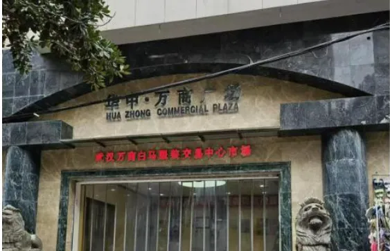 武汉汉正街标志性建筑万商广场，是华中区域最大的服装批发市场