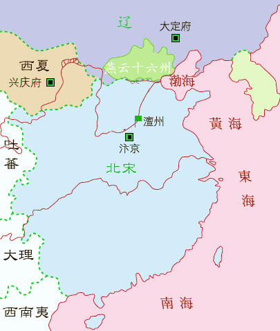 北宋朝中国地图