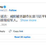 习近平中风第二天，其私生子蒋仁正在咸阳被五个军人杀死