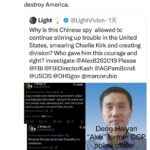 中国原警察邓海燕二大爷用中共思维批柯克，遭全球华人举报将被驱逐出境