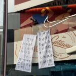 四中全会后北京三里屯现大幅标语 直指中共反人类