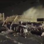 北京南七环爆炸习近平替身死后习近平彭丽媛彻底崩溃，躲进地下室两天后露面被迫出席上将晋升仪式